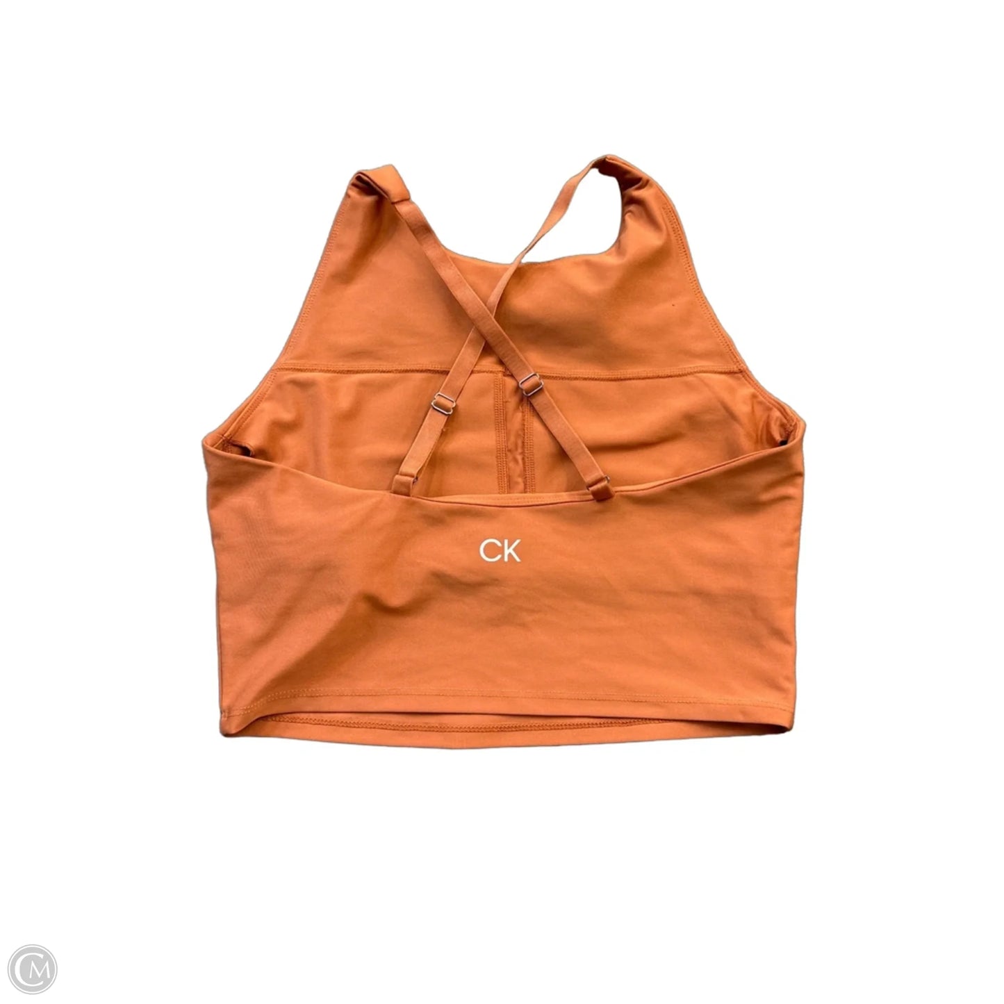 Athletic Bra By Calvin Klein In Orange, Size: M