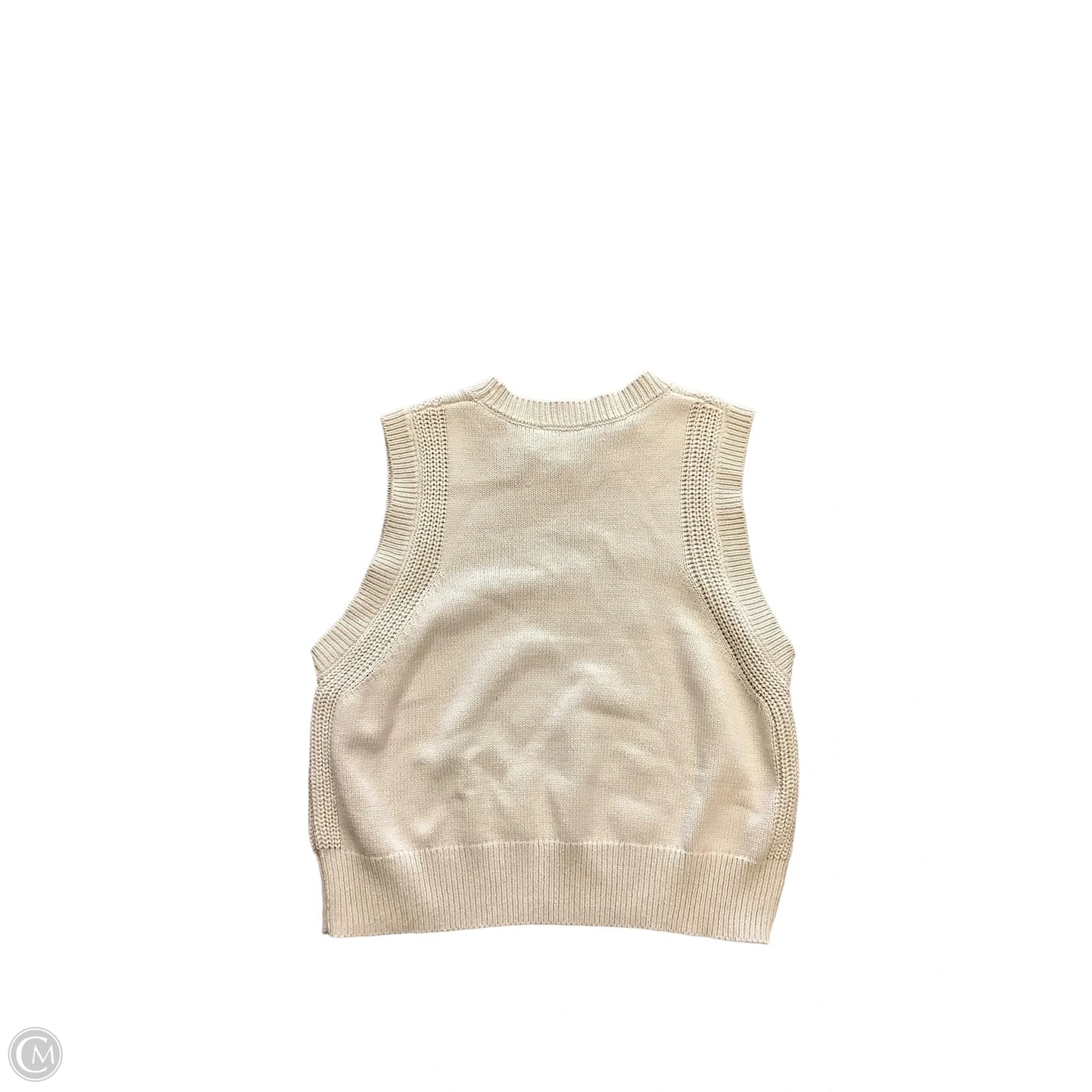 Vest Sweater By Pink Rose In Cream, Size: Xl