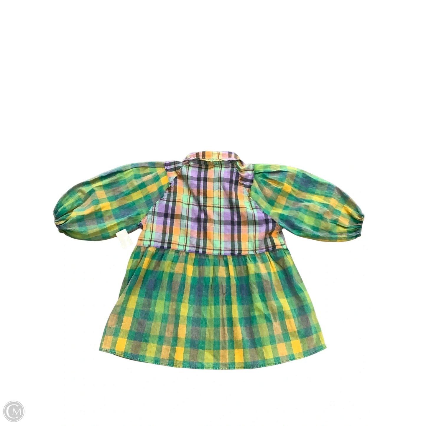 Top Long Sleeve By White Birch In Green & Purple, Size: M