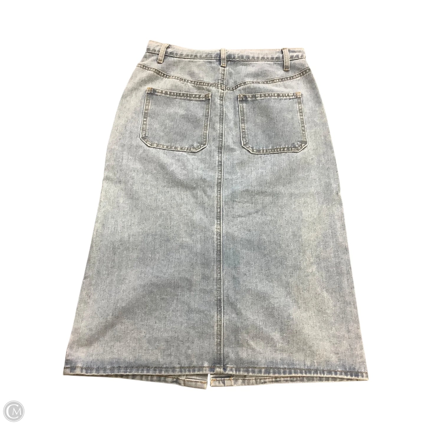 Skirt Maxi By H/G In Blue Denim, Size: 0