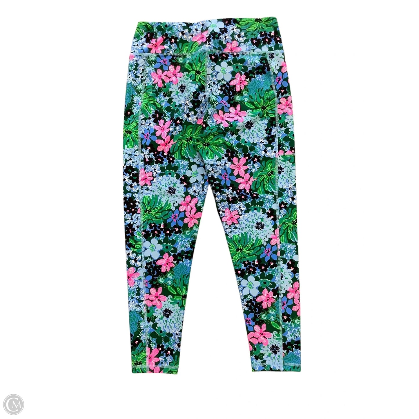 Pants Designer By Lilly Pulitzer In Green & Pink, Size: Xl