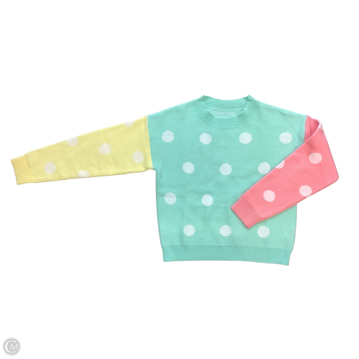 Sweater By Shein In Green & Pink, Size: M