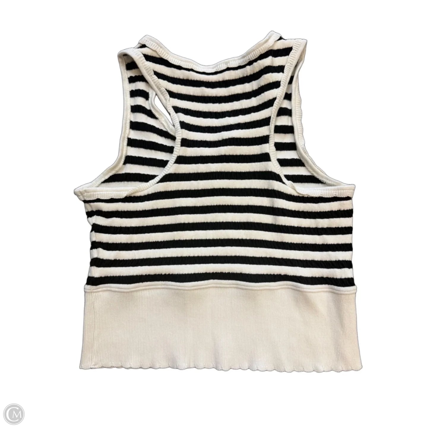 Top Sleeveless By Maeve In Black & Cream, Size: L