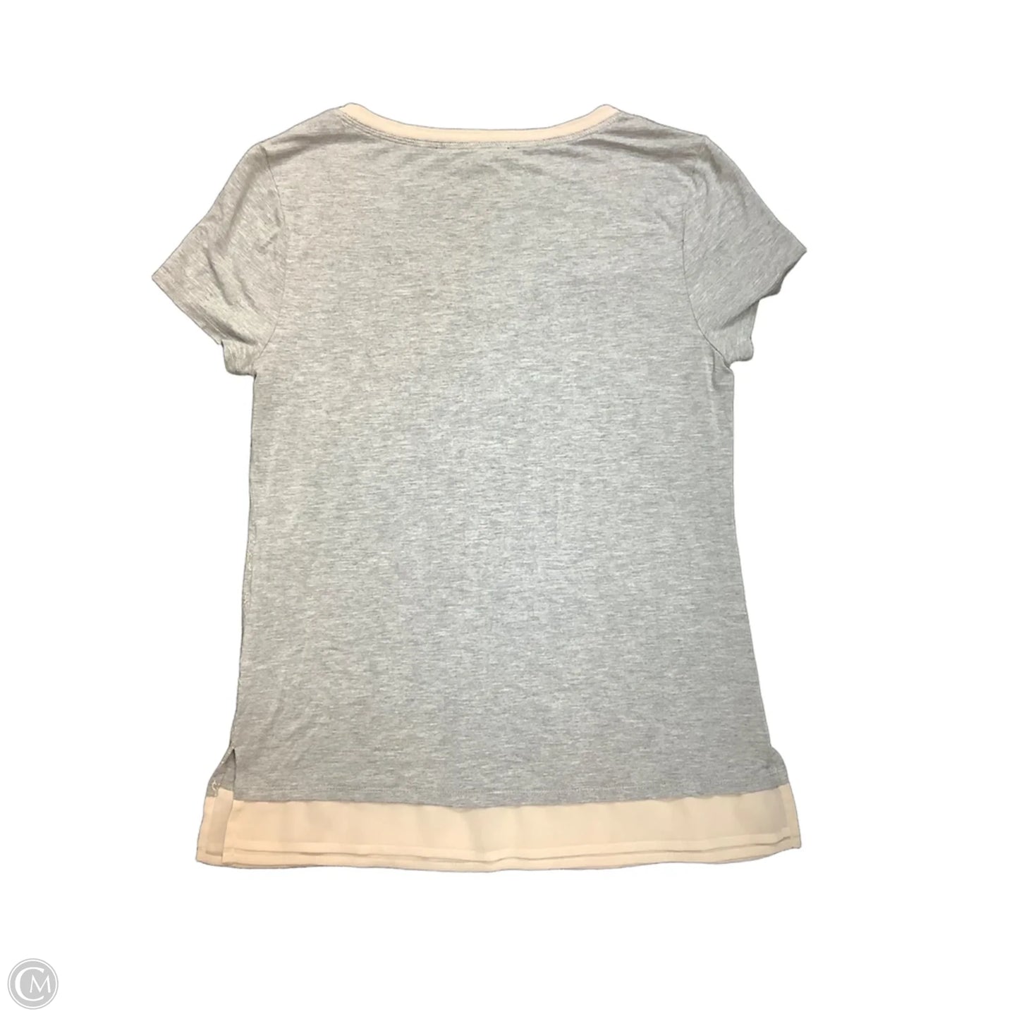 Top Short Sleeve Basic By White House Black Market In Grey, Size: S