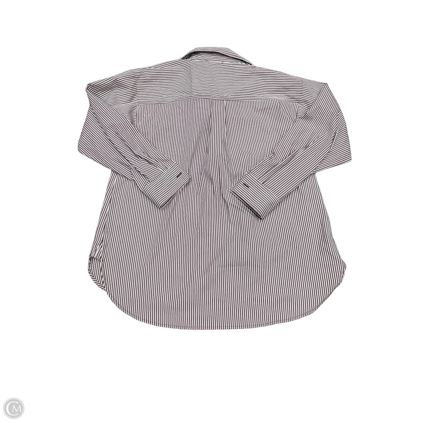 Top Long Sleeve By Loft In Brown & Cream, Size: Mp
