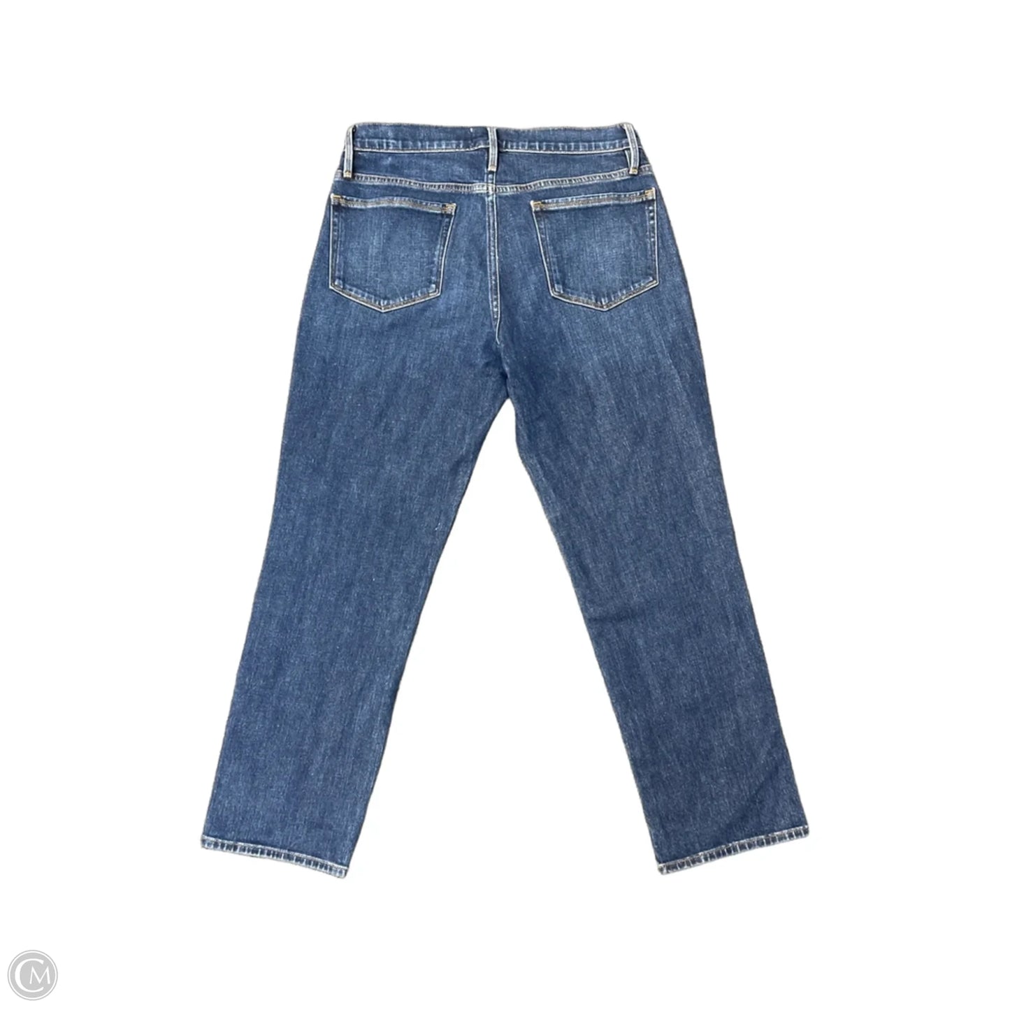Jeans Straight By Frame In Blue Denim, Size: 6