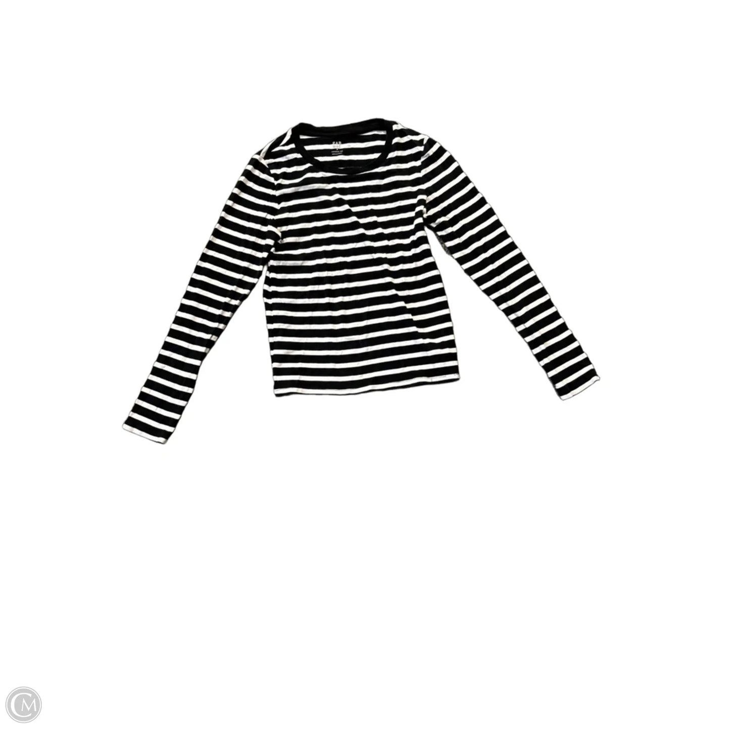 Top Long Sleeve By Gap In Striped Pattern, Size: M