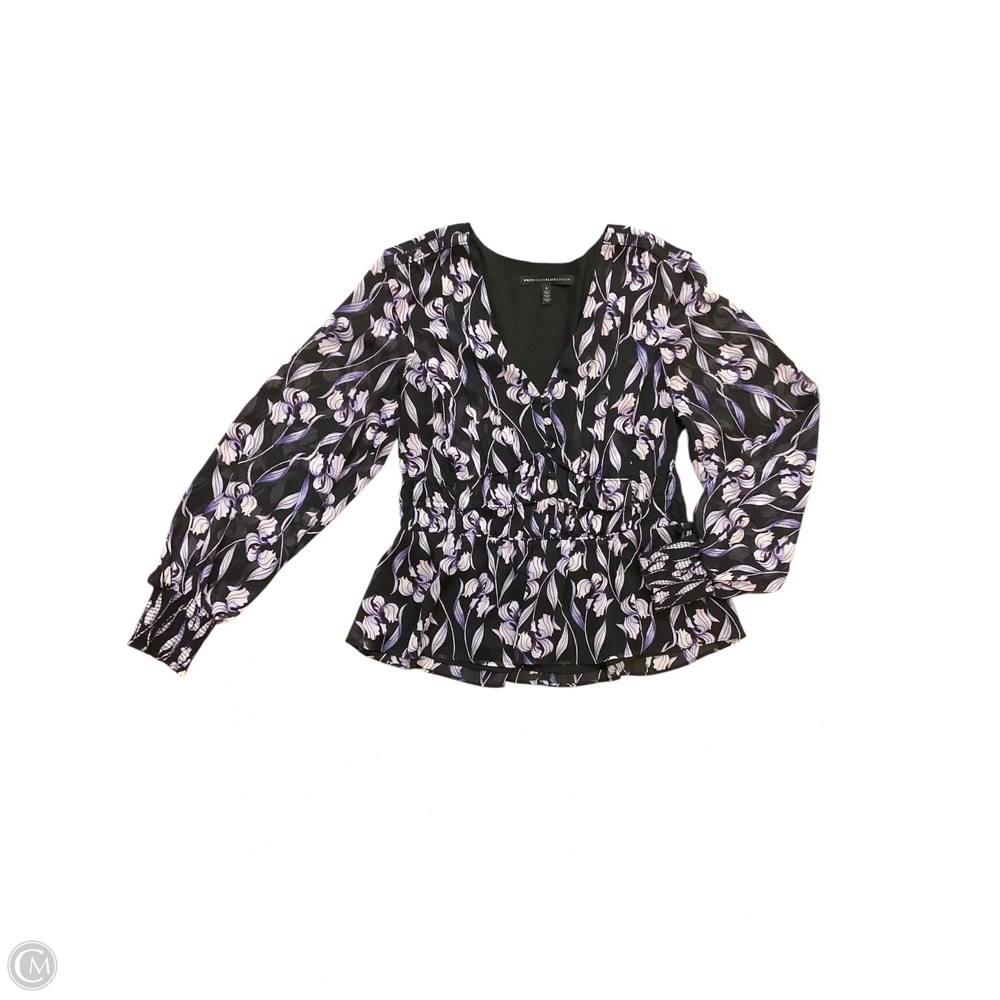 Blouse Long Sleeve By White House Black Market In Purple, Size: S