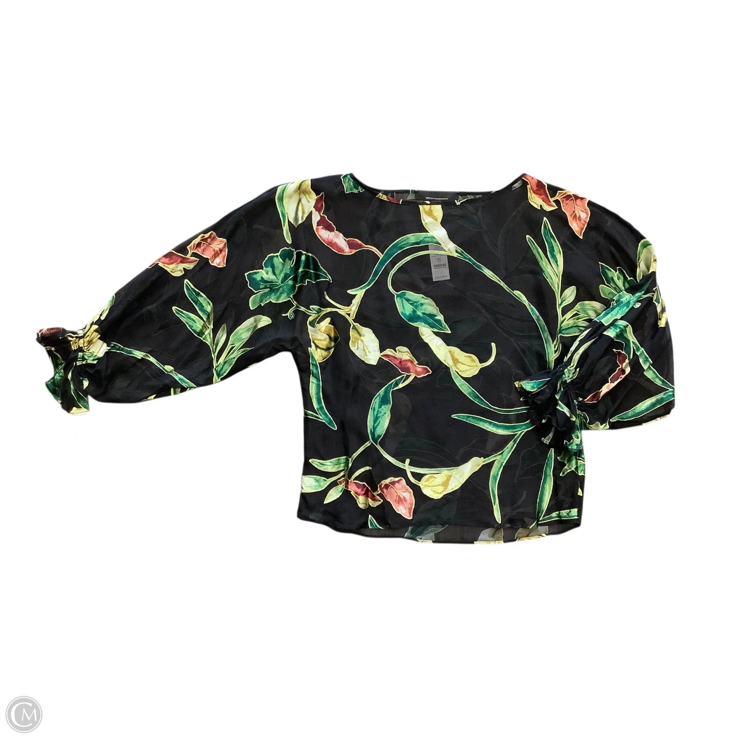 Blouse Long Sleeve By White House Black Market In Black, Size: Xs