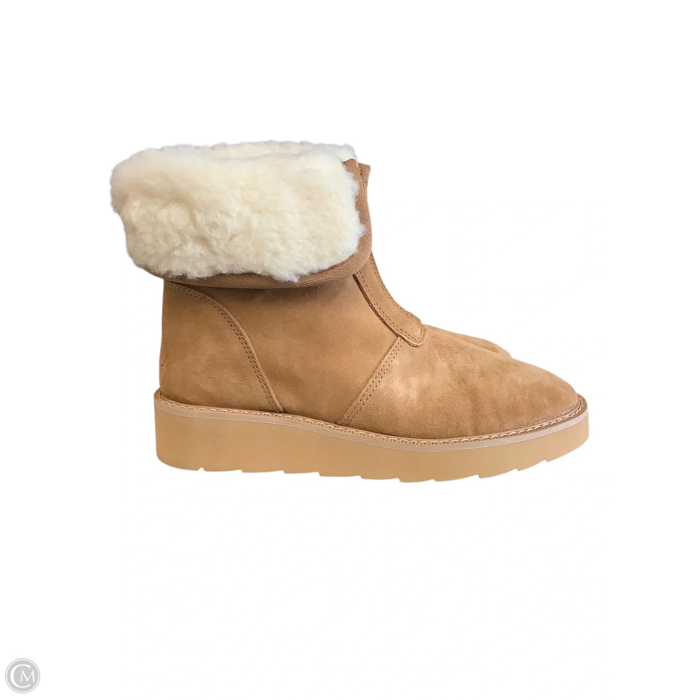 Boots Ankle Flats By Cmb In Tan, Size: 12