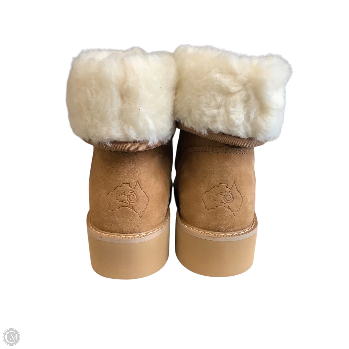 Boots Ankle Flats By Cmb In Tan, Size: 12