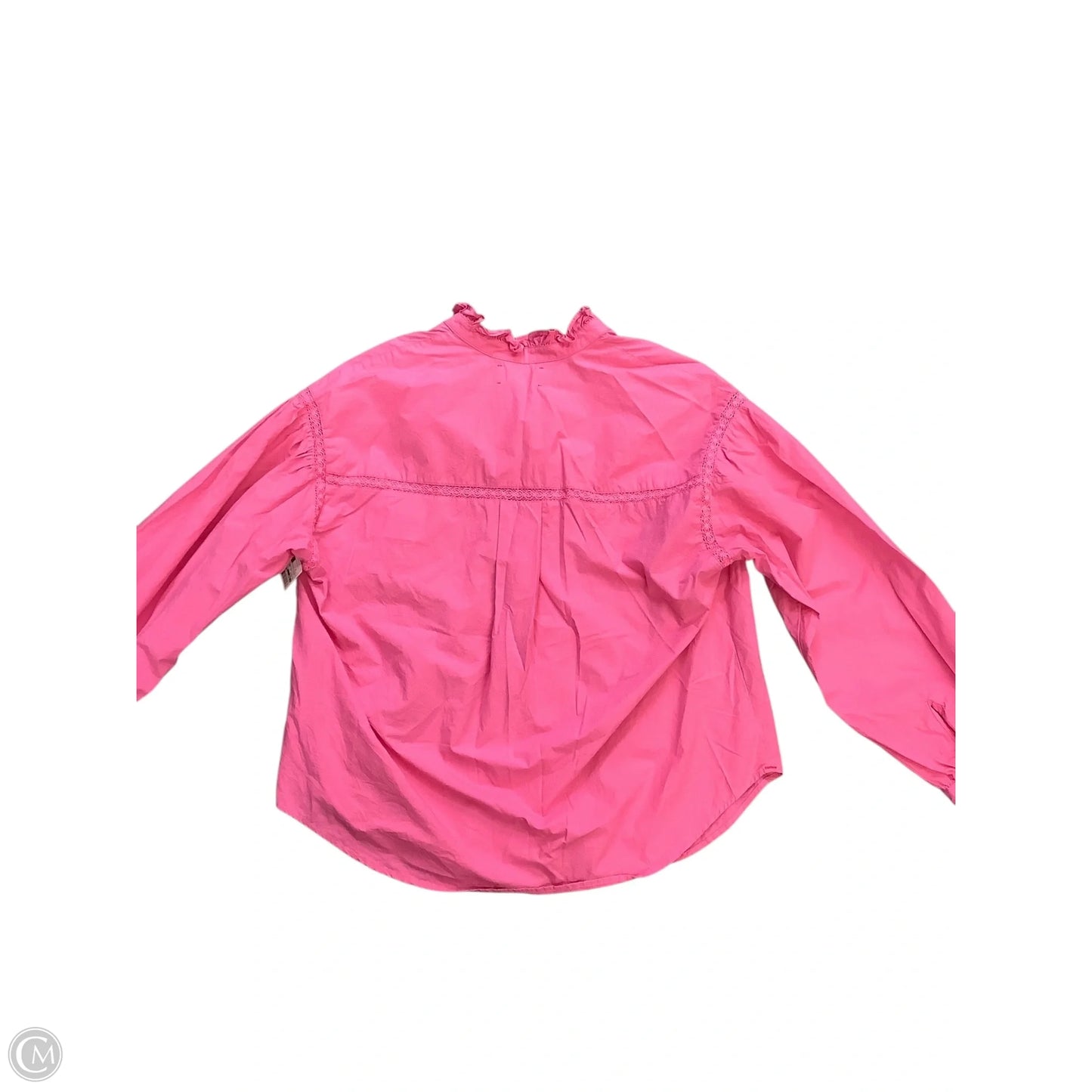 Blouse Long Sleeve By Cmb In Plaid Pattern, Size: S