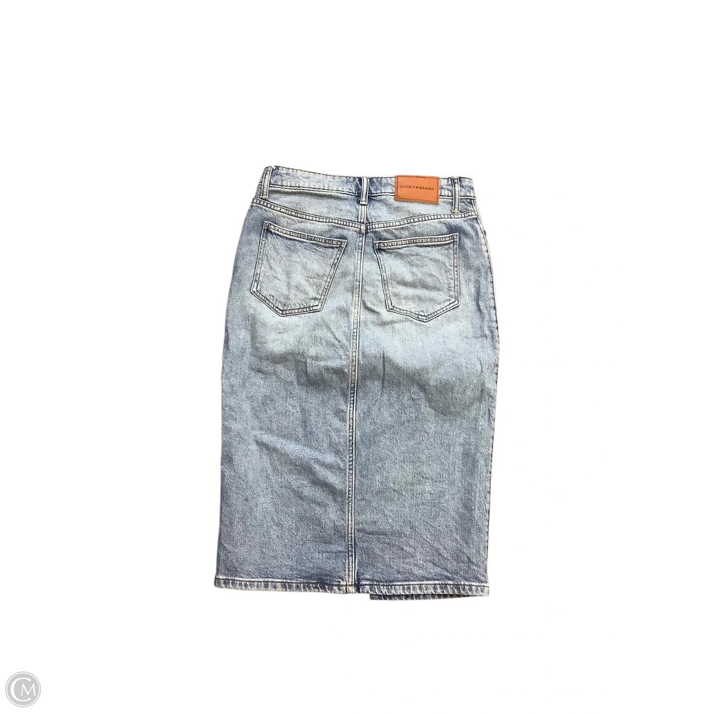 Skirt Midi By Lucky Brand In Blue Denim, Size: 4