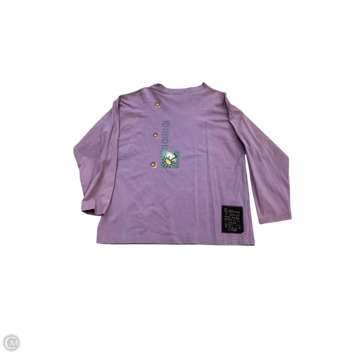 Tunic Long Sleeve By Cma In Purple, Size: S
