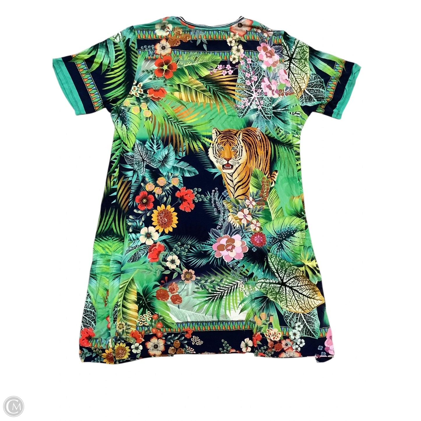 Dress Casual Short By Johnny Was In Green, Size: Xxl