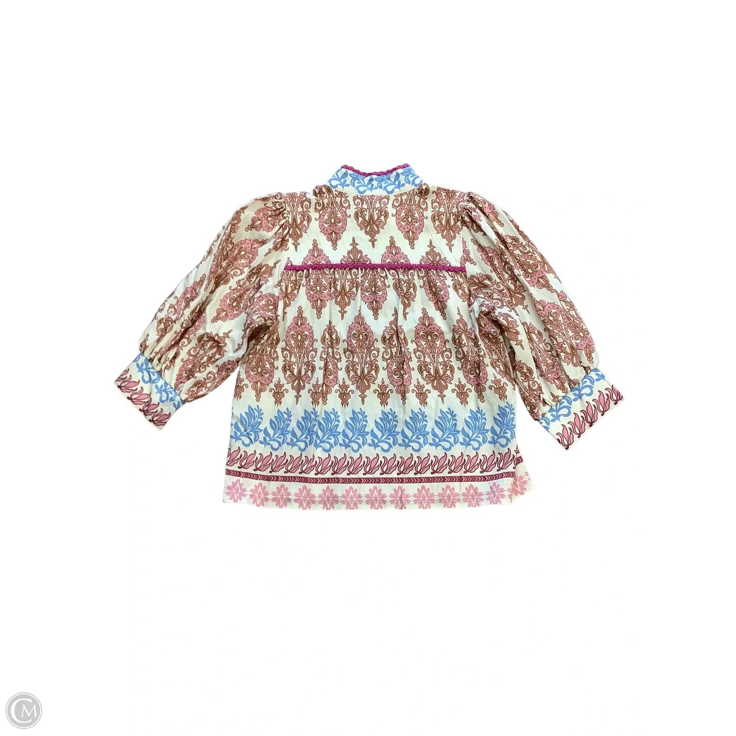 Blouse Long Sleeve By Thml In Blue, Size: M
