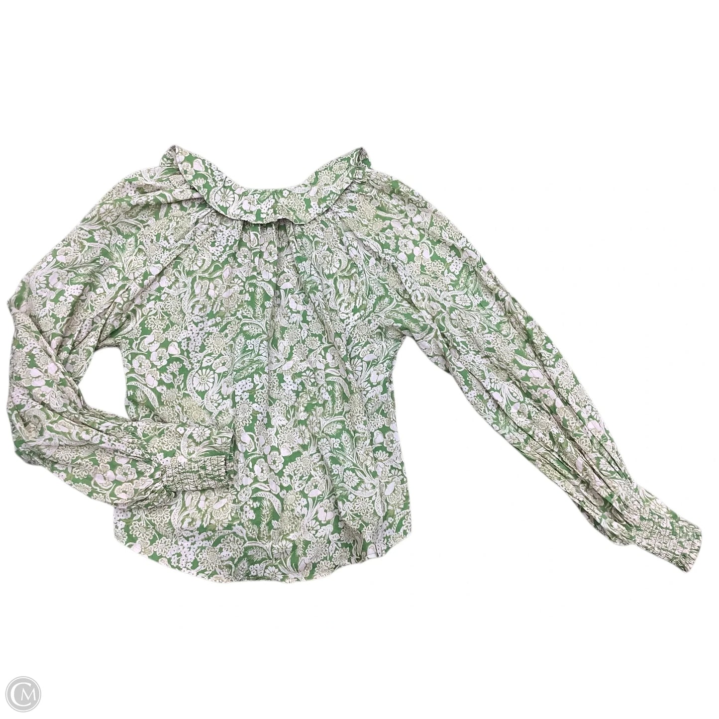 Top Long Sleeve By Anthropologie In Floral Print, Size: S