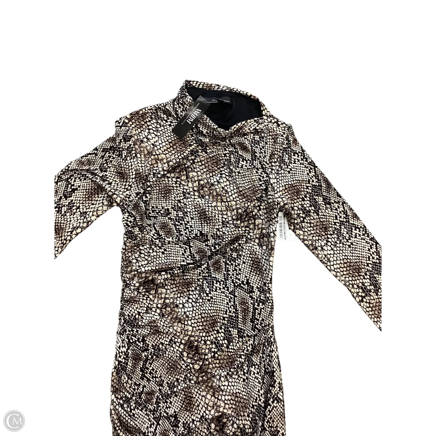 Dress Party Long By White House Black Market In Snakeskin Print, Size: Xs
