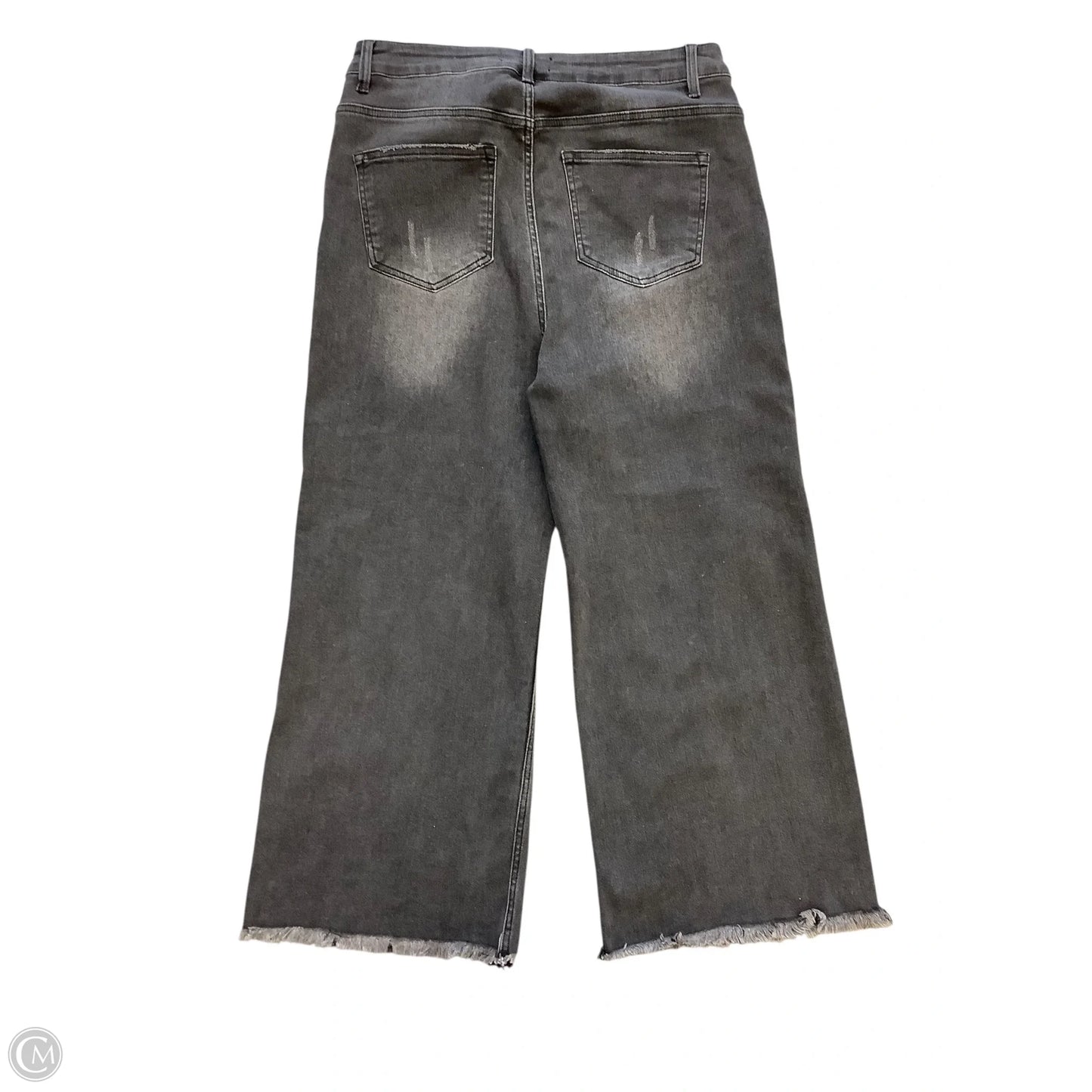 Jeans Wide Leg By Risen In Black, Size: 1x