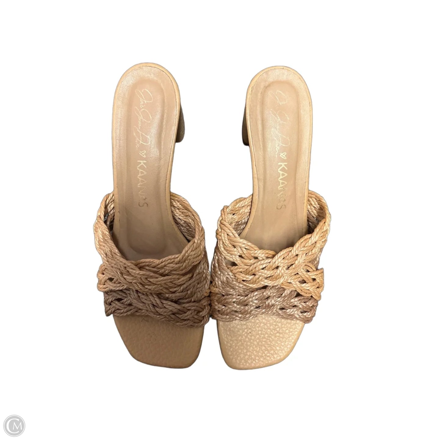 Sandals Heels Block By Cmc In Tan, Size: 10