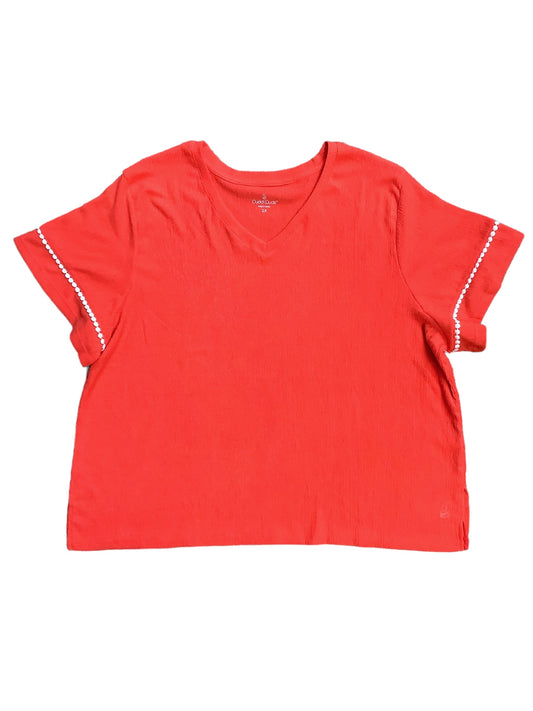 Top Short Sleeve Basic By Cuddl Duds  Size: 2x