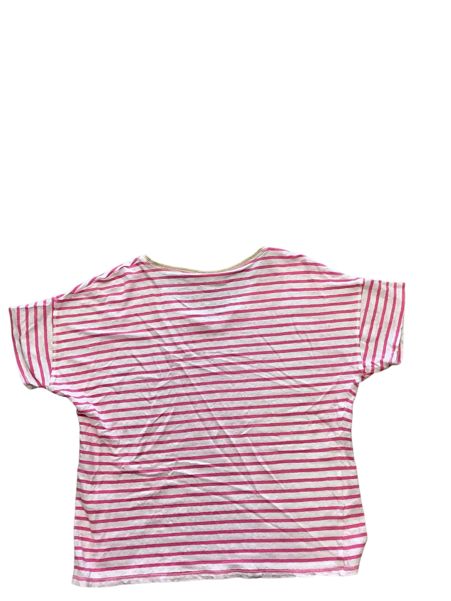 Top Short Sleeve Basic By Chicos In Striped Pattern, Size: L