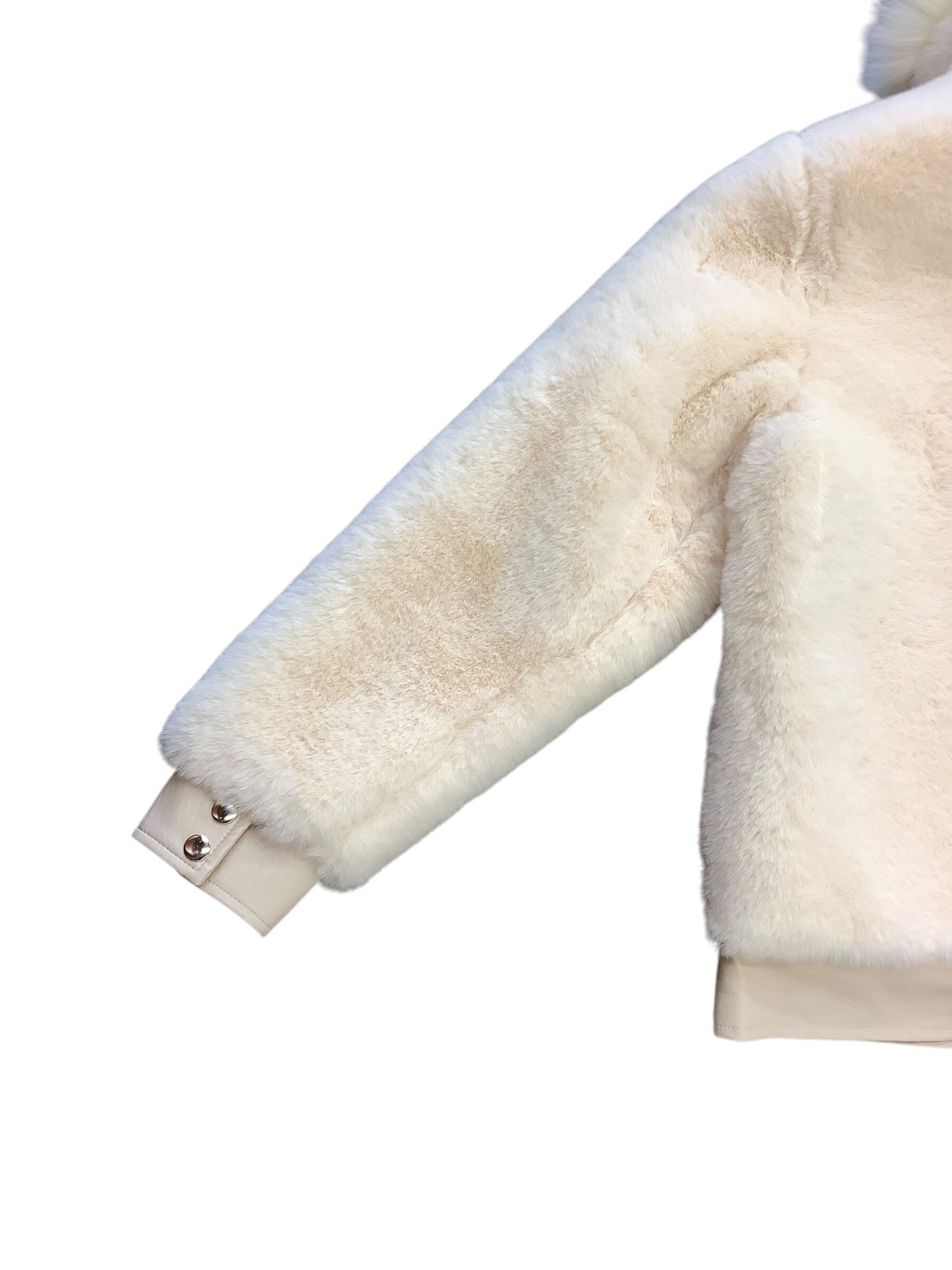 Coat Faux Fur & Sherpa By Cma Size: S