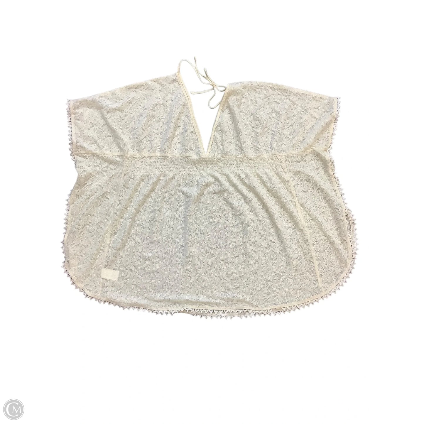 Top Short Sleeve By Suzanne Betro In Cream, Size: 2x