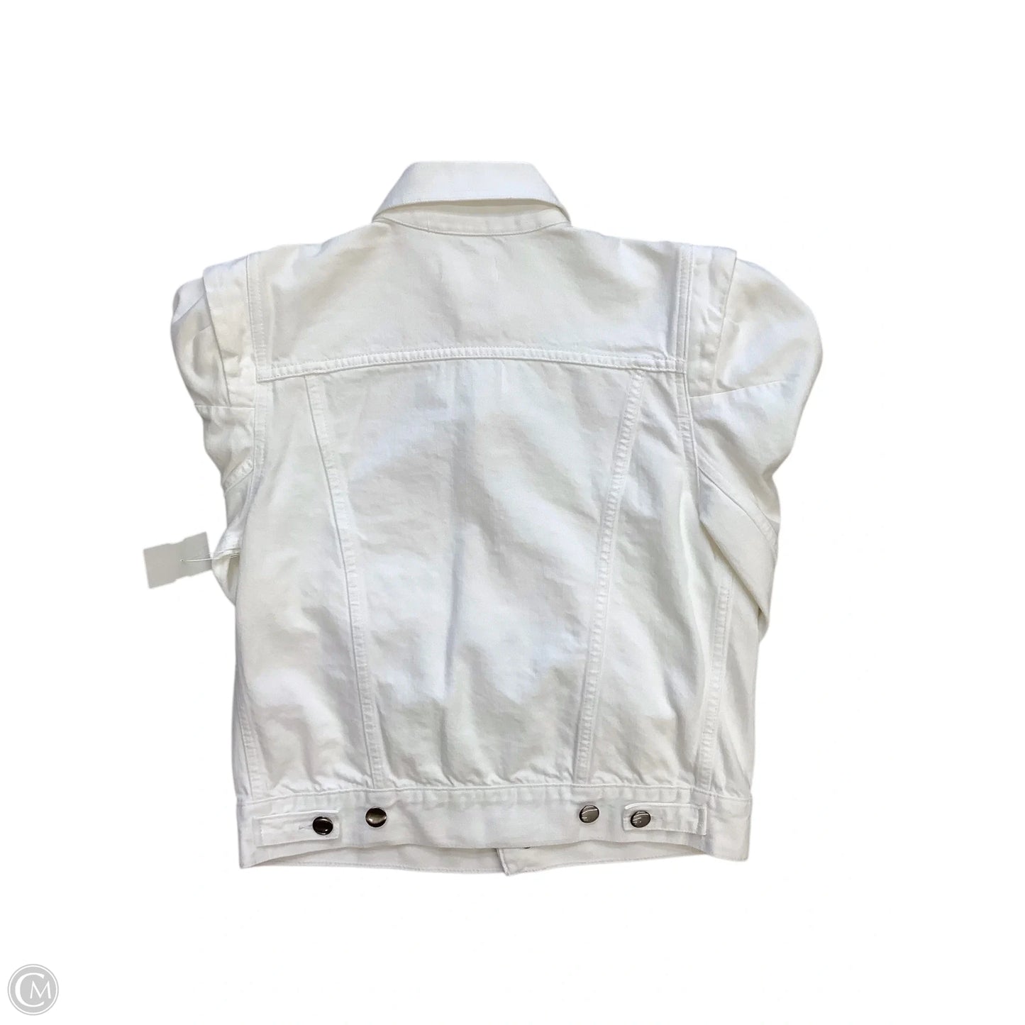 Jacket Denim By Frame In White, Size: S