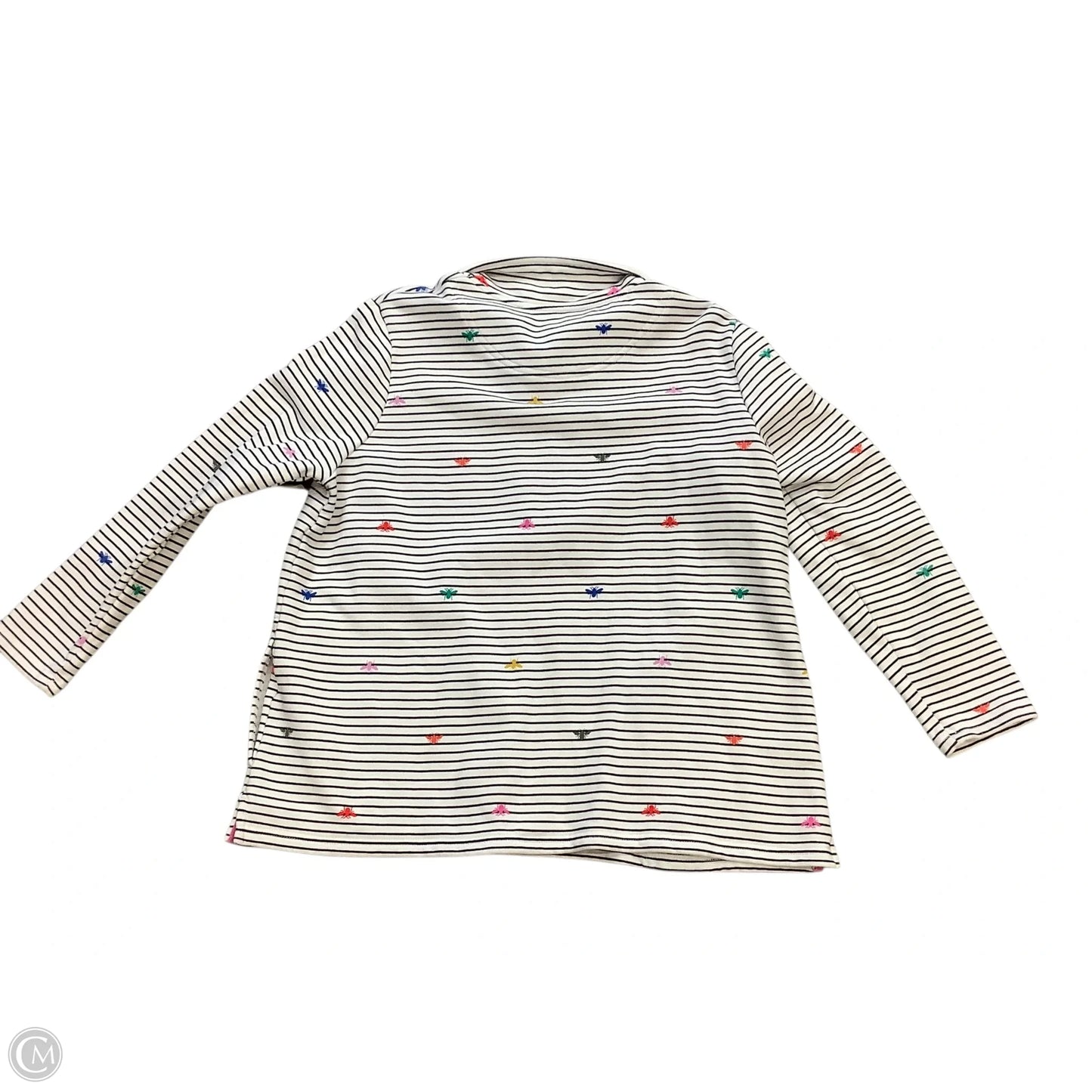 Sweatshirt Collar By Joules In Striped Pattern, Size: L