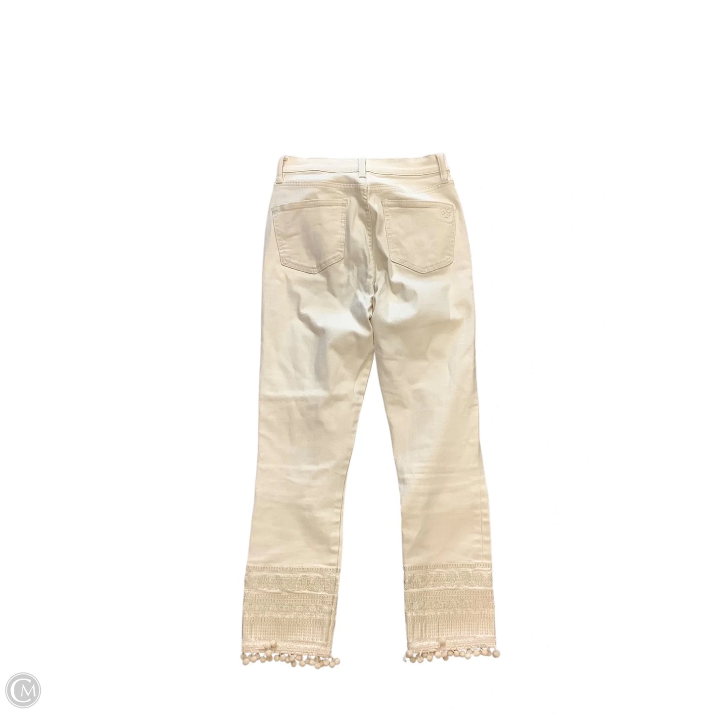 Jeans Designer By Tory Burch In Cream, Size: 4