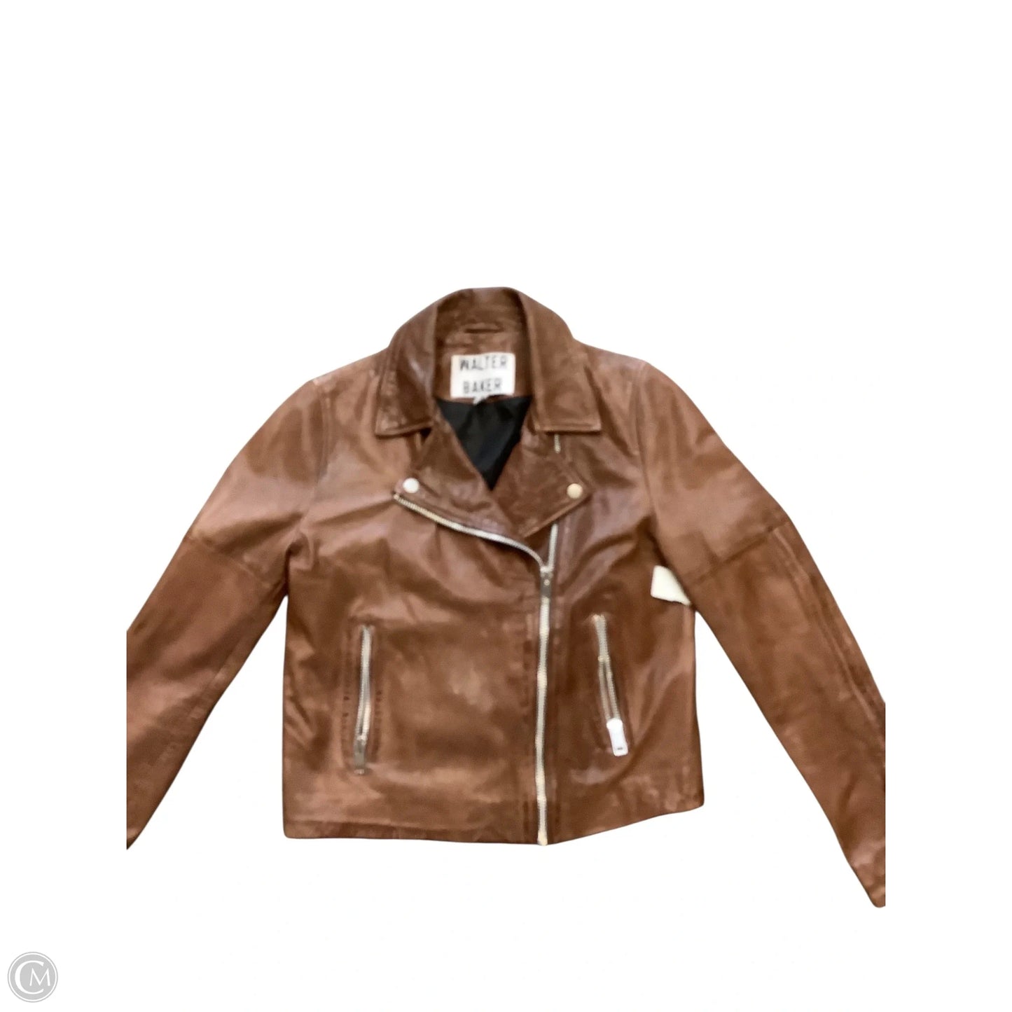 Jacket Moto By Walter Baker In Brown, Size: L