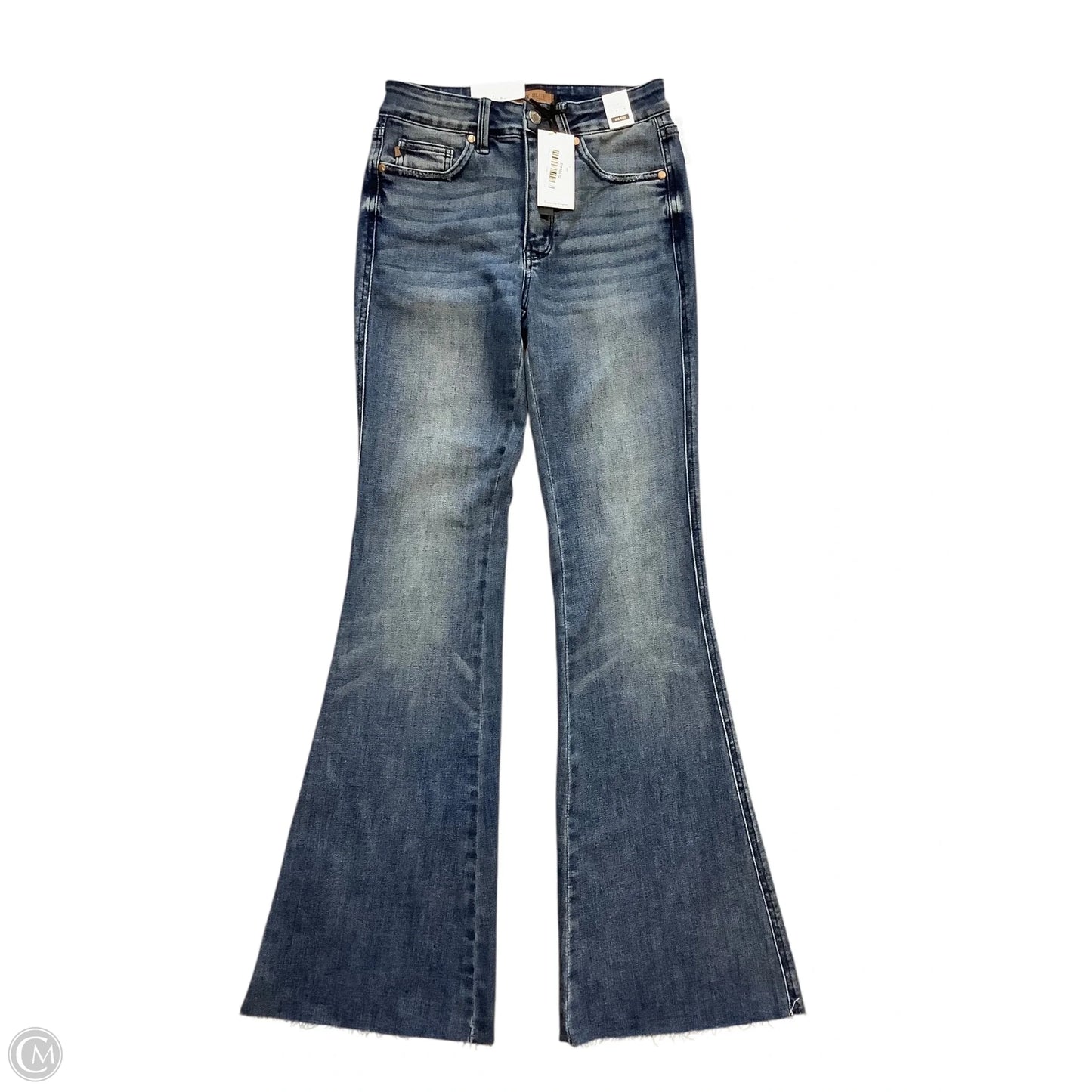 Jeans Flared By Judy Blue In Blue Denim, Size: 3/4(26)