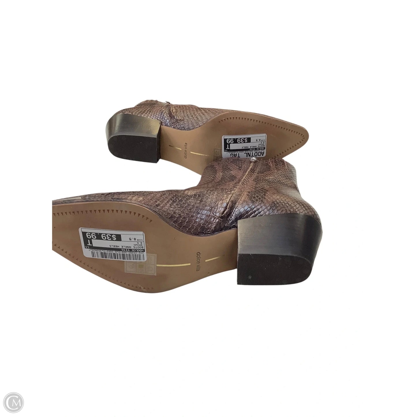 Boots Ankle Heels By Dolce Vita In Brown, Size: 8.5