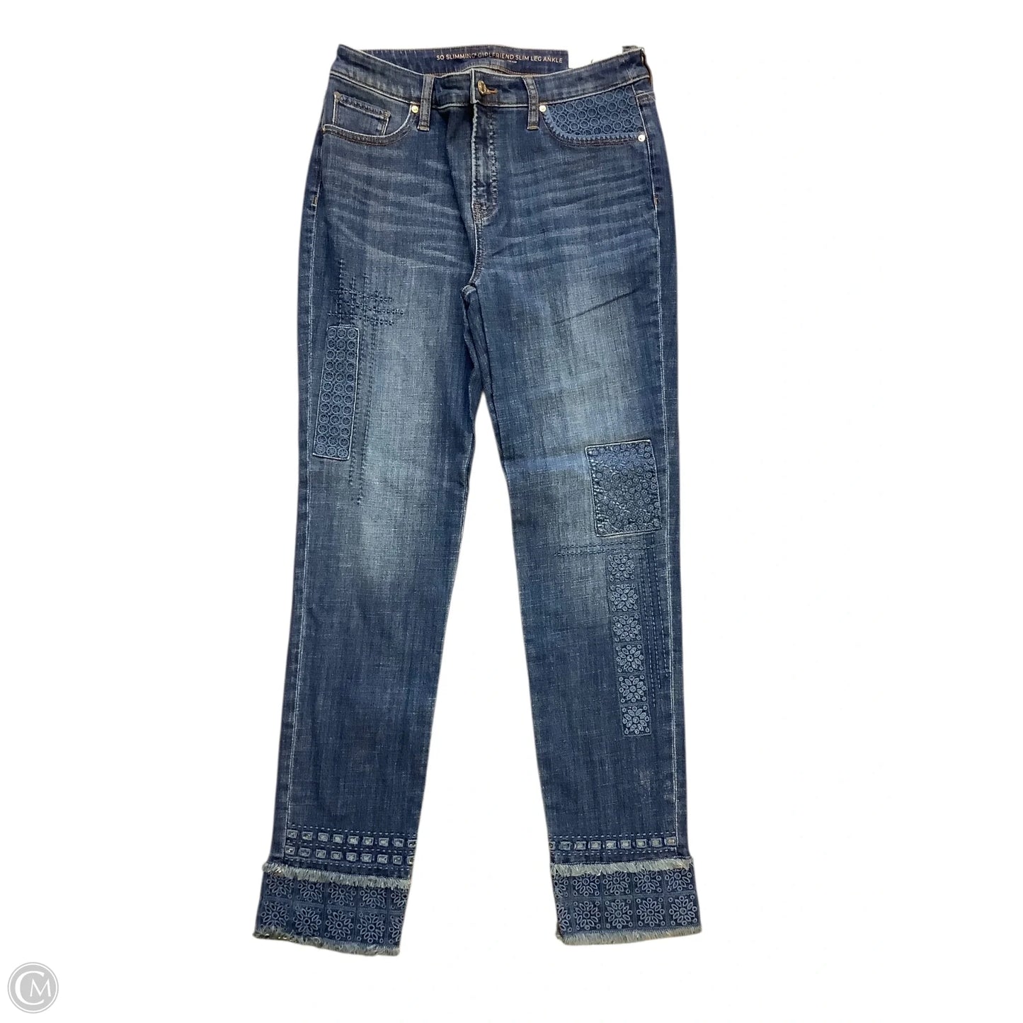 Jeans Straight By Chicos In Blue Denim, Size: 6l