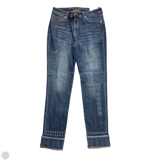 Jeans Straight By Chicos In Blue Denim, Size: 6l
