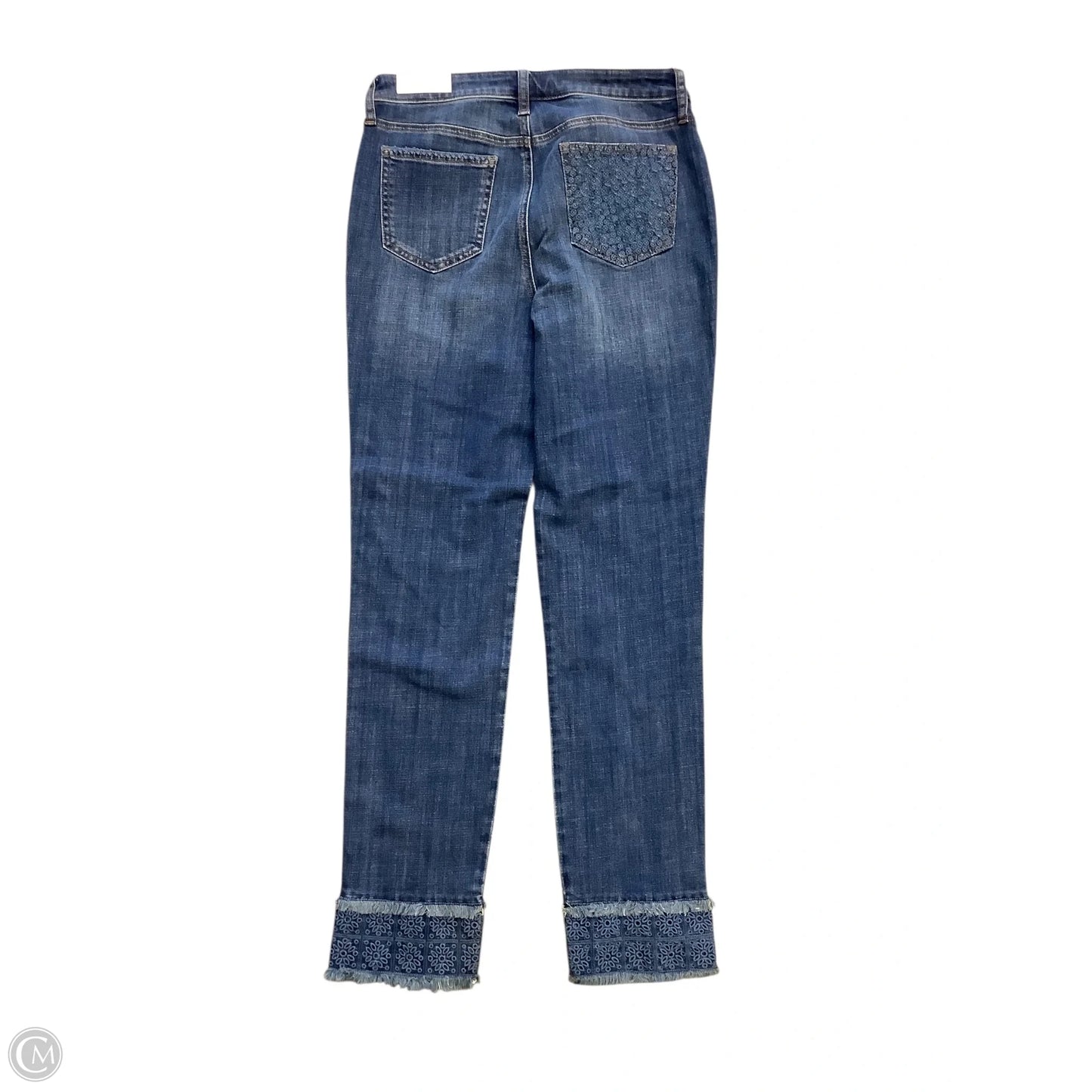 Jeans Straight By Chicos In Blue Denim, Size: 6l