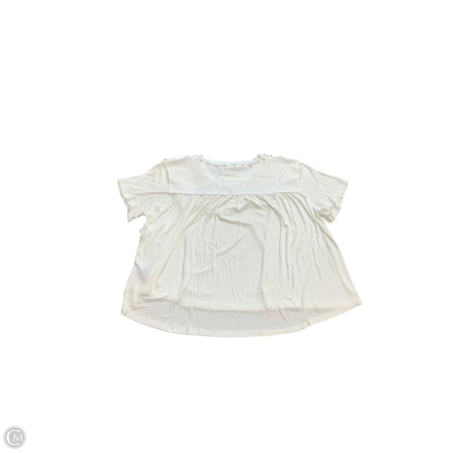 Top Short Sleeve By Pol In White, Size: M