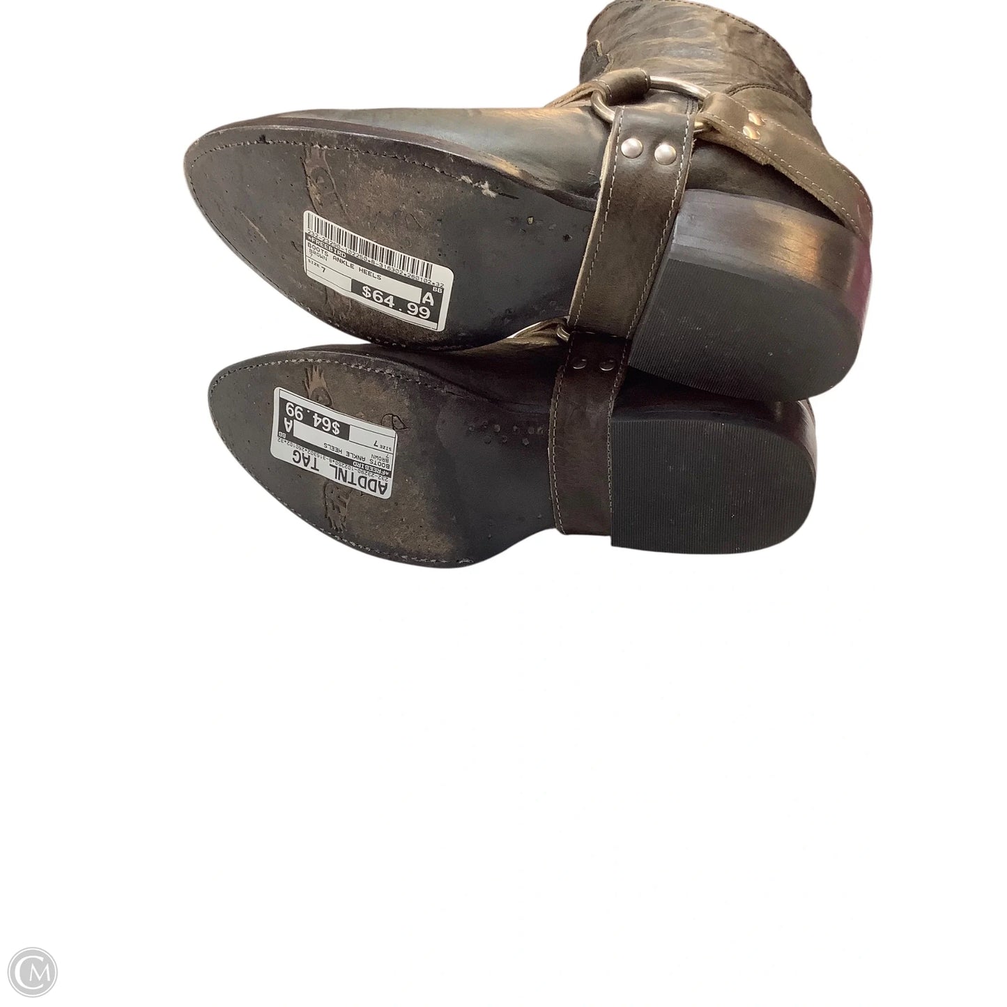 Boots Ankle Heels By Freebird In Brown, Size: 7