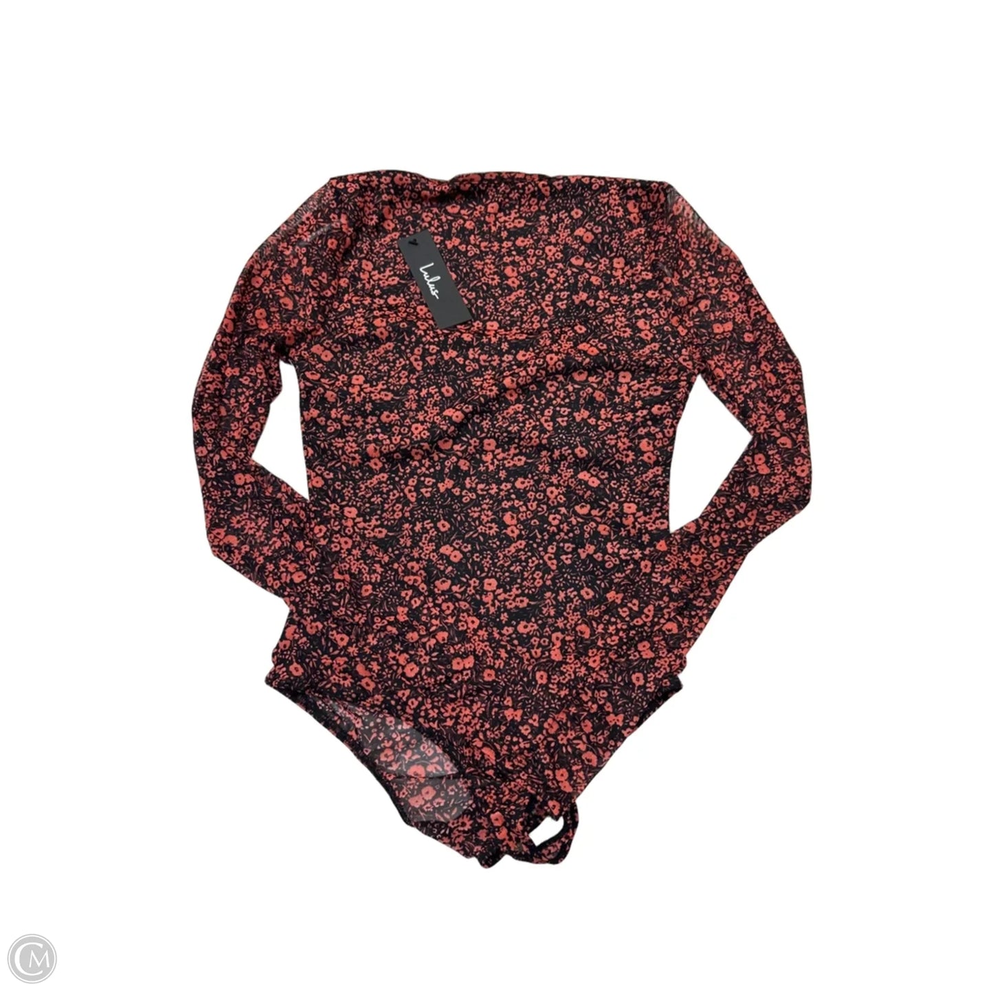Bodysuit By Lulus In Black & Orange, Size: S