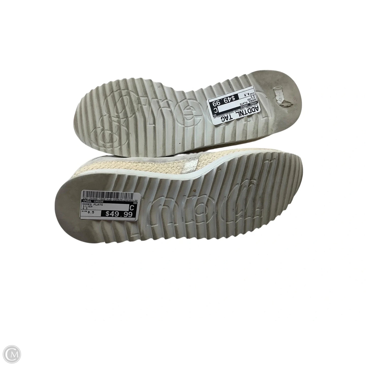 Shoes Flats By Paul Green In Silver, Size: 8.5