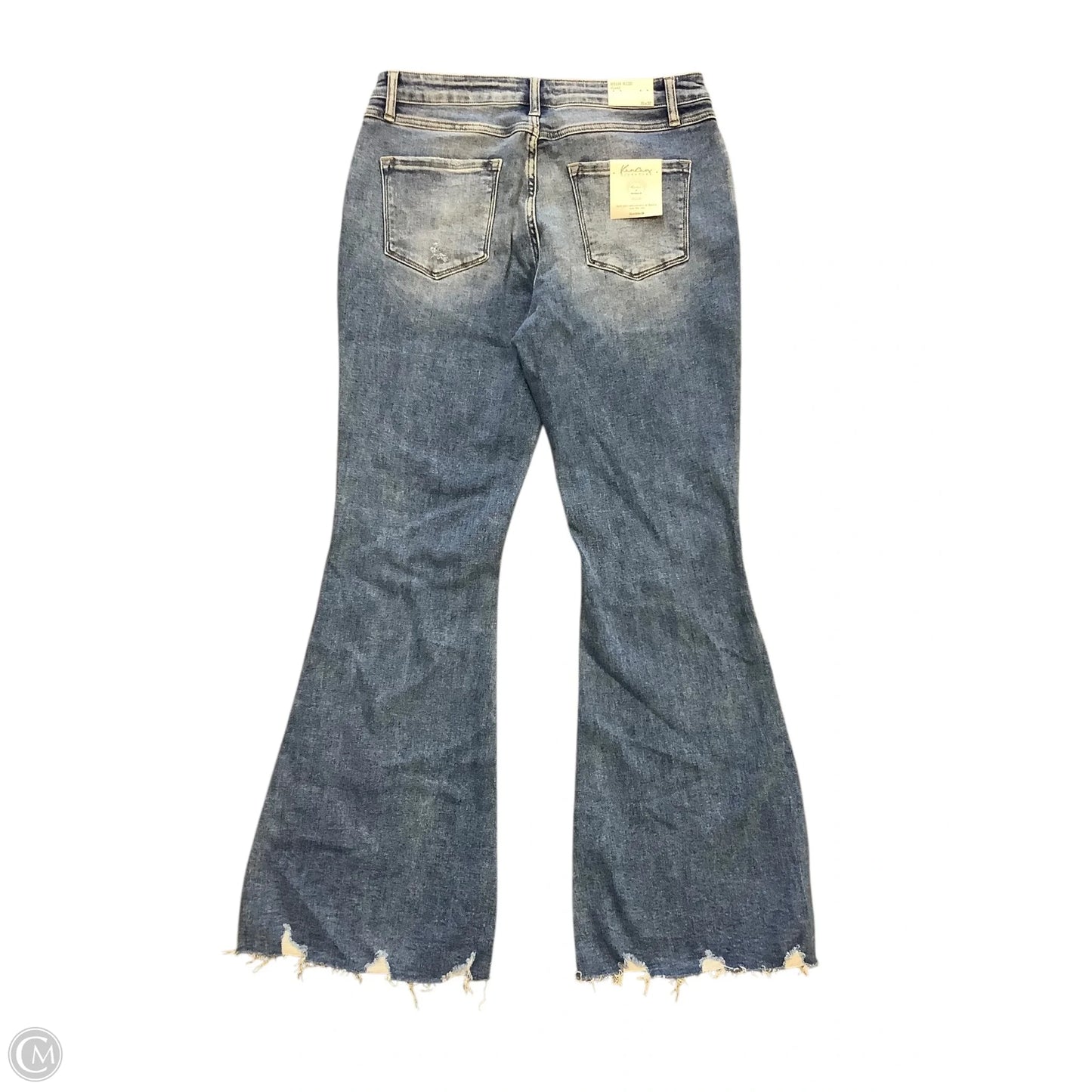 Jeans Flared By Kancan In Blue Denim, Size: 12(31)