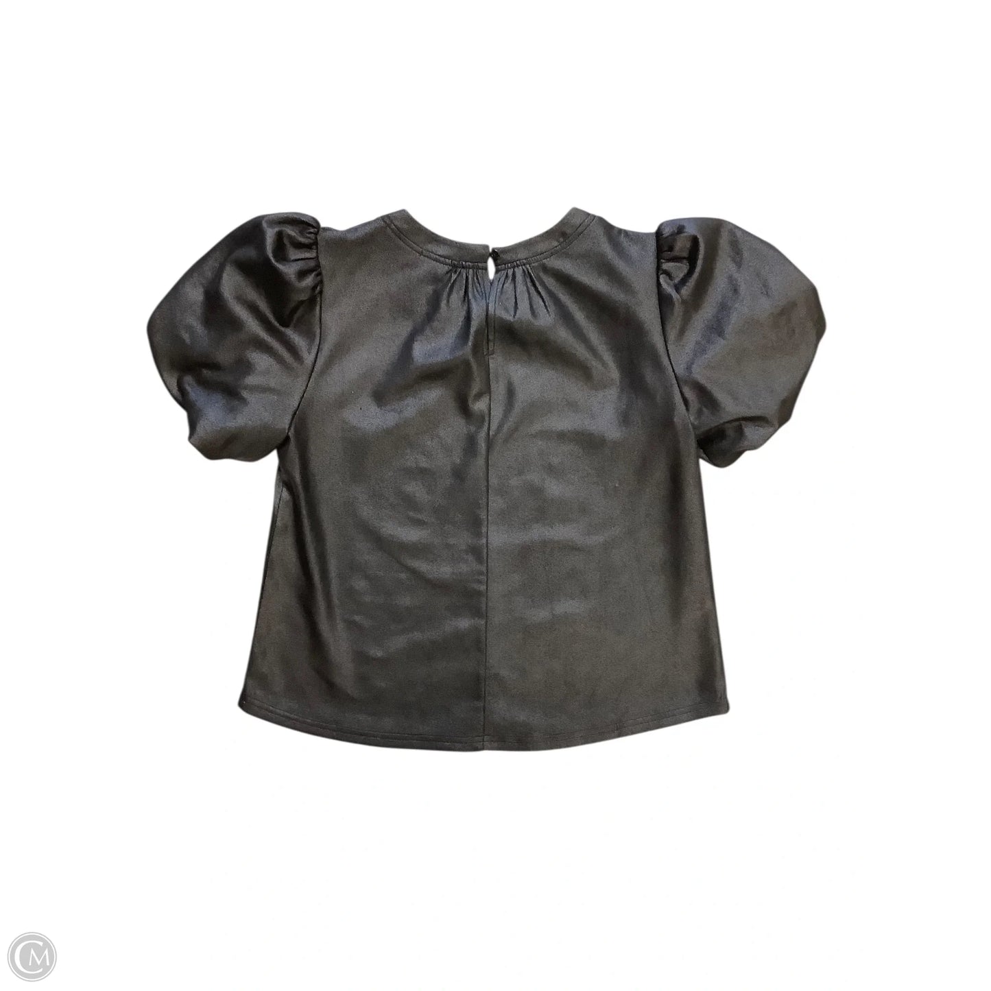 Blouse Short Sleeve By Voy In Black, Size: S
