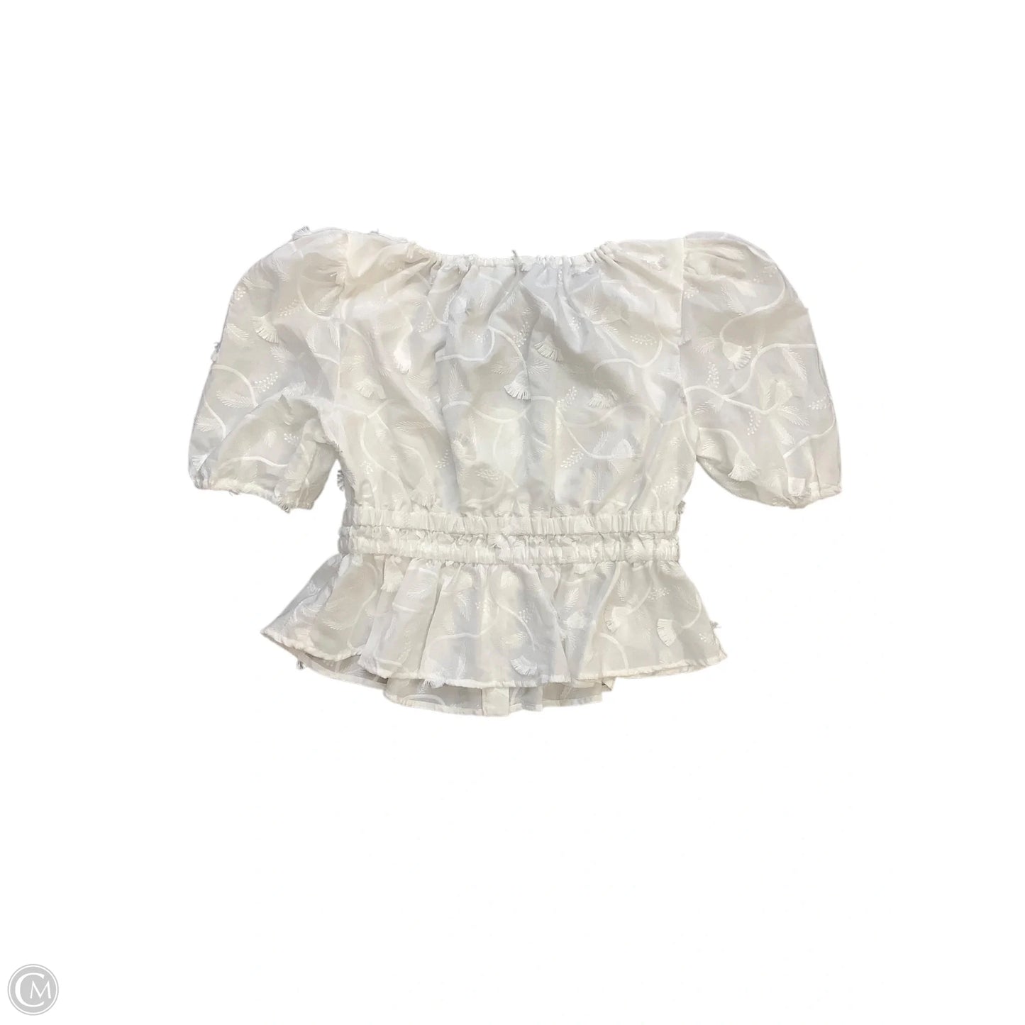 Blouse Short Sleeve By Joie In White, Size: S