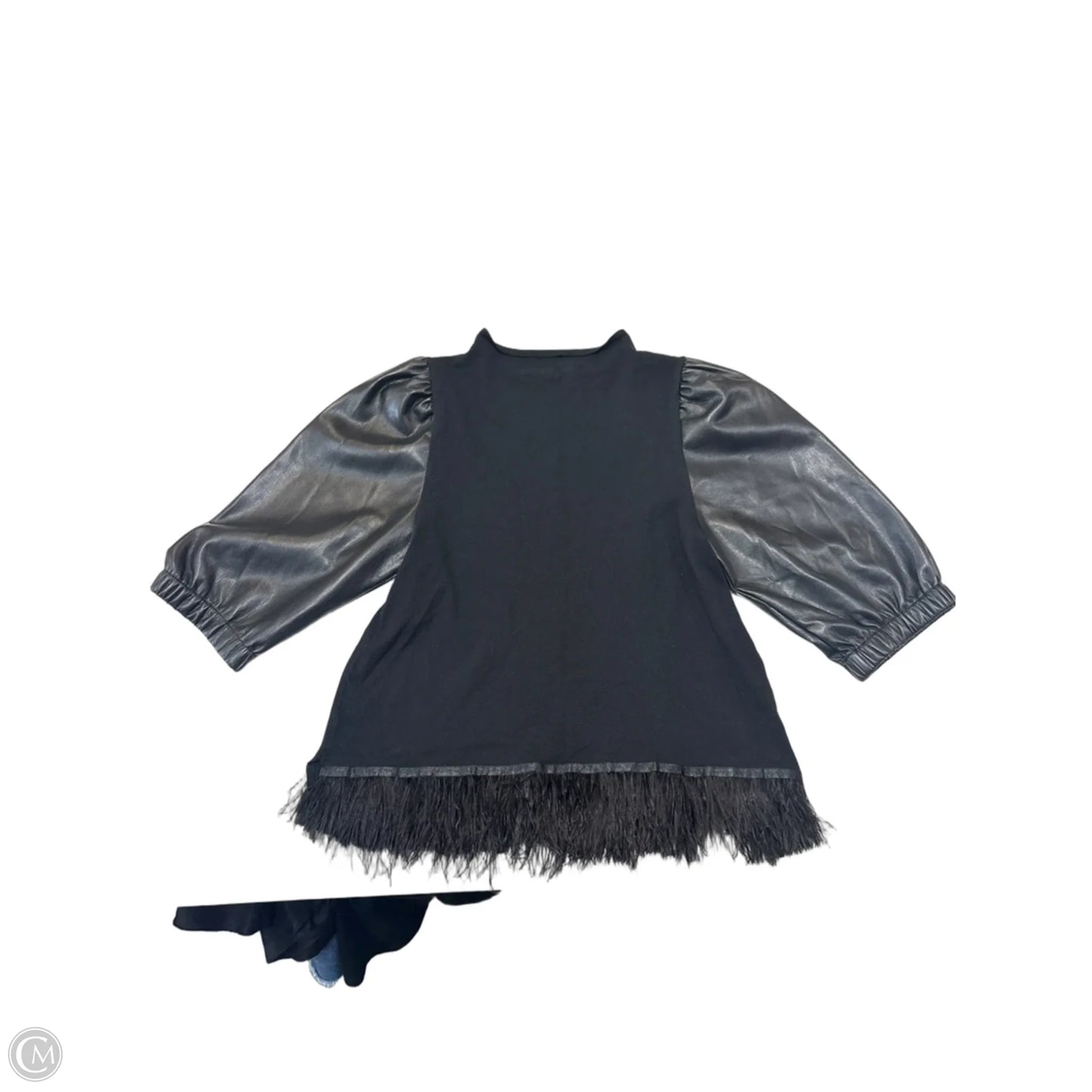 Blouse 3/4 Sleeve By Cma In Black, Size: S