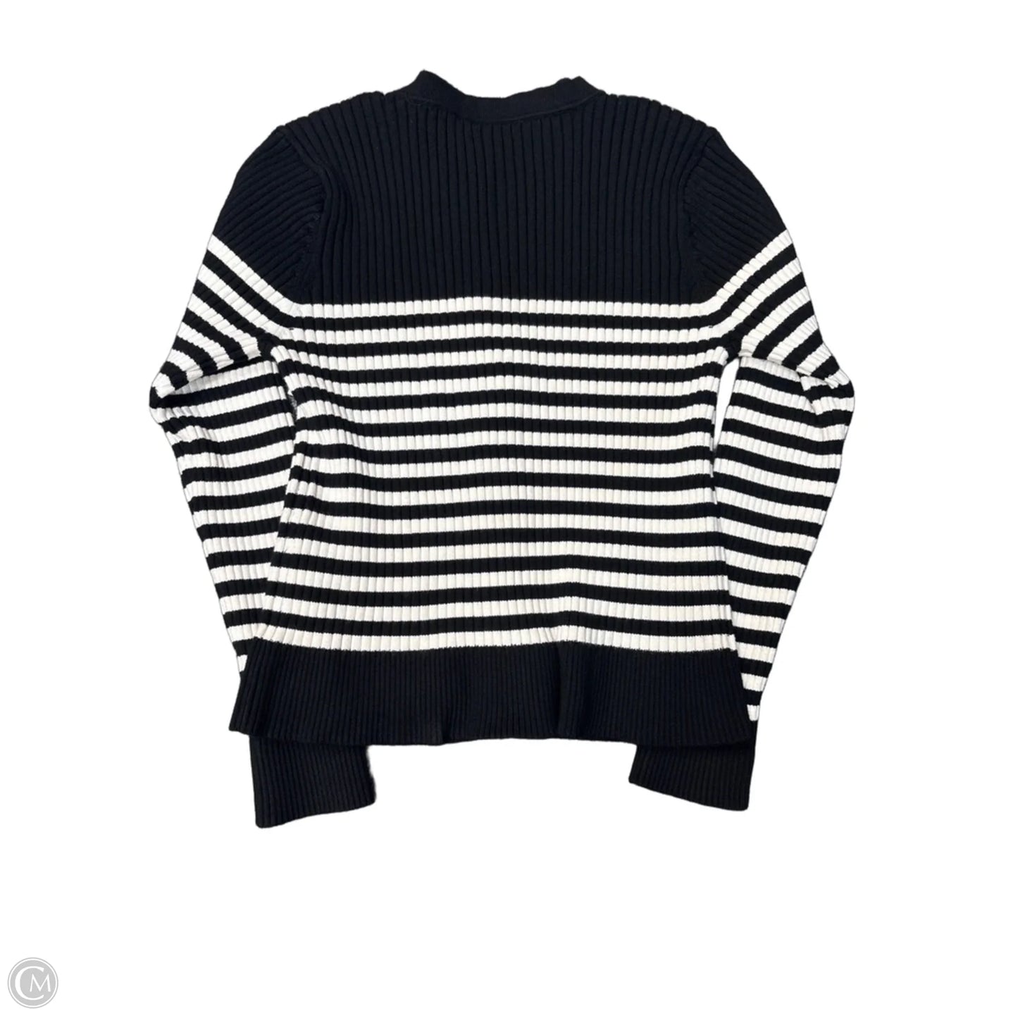 Sweater Cardigan By White House Black Market In Black & White, Size: Xl