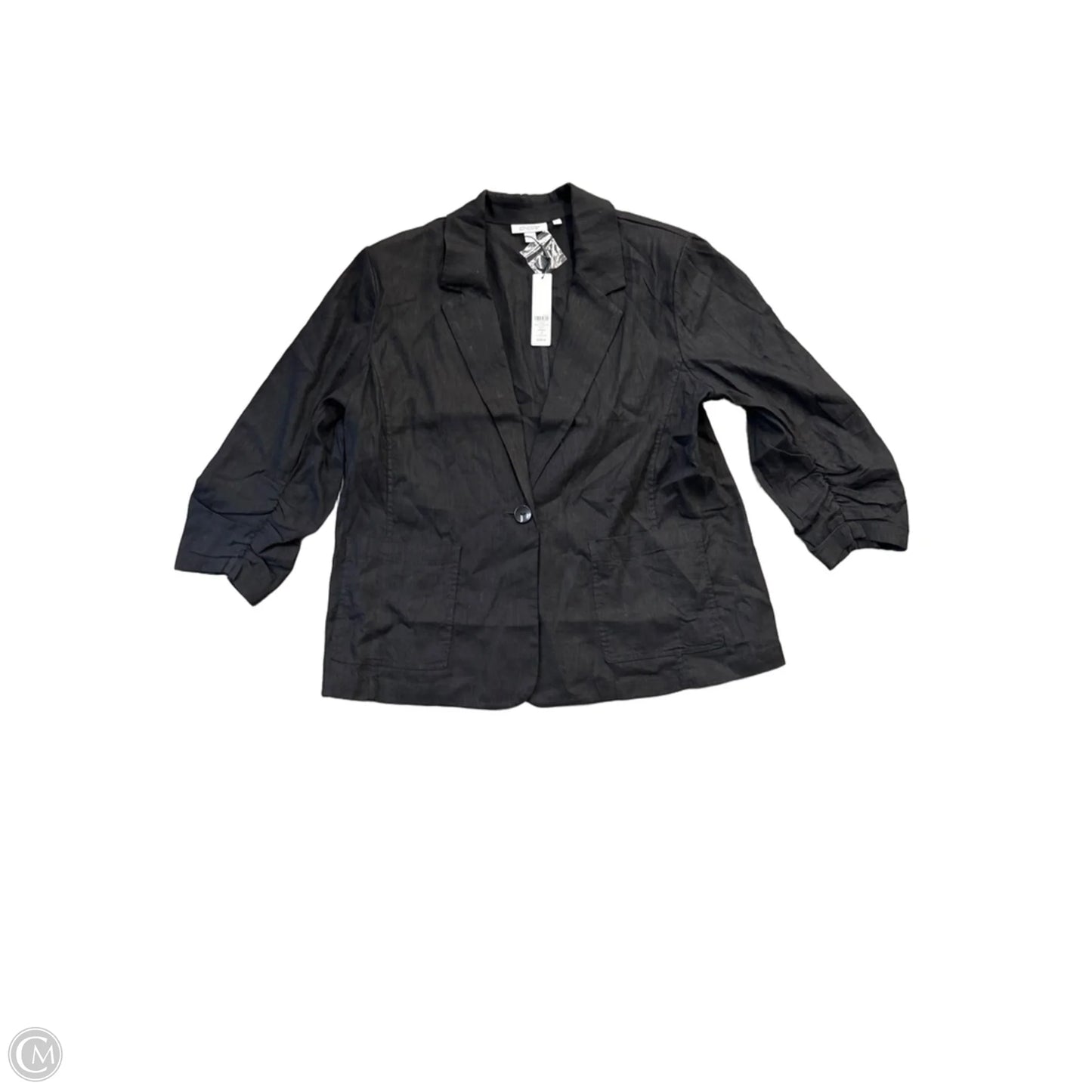 Blazer By Chicos In Black & White, Size: L