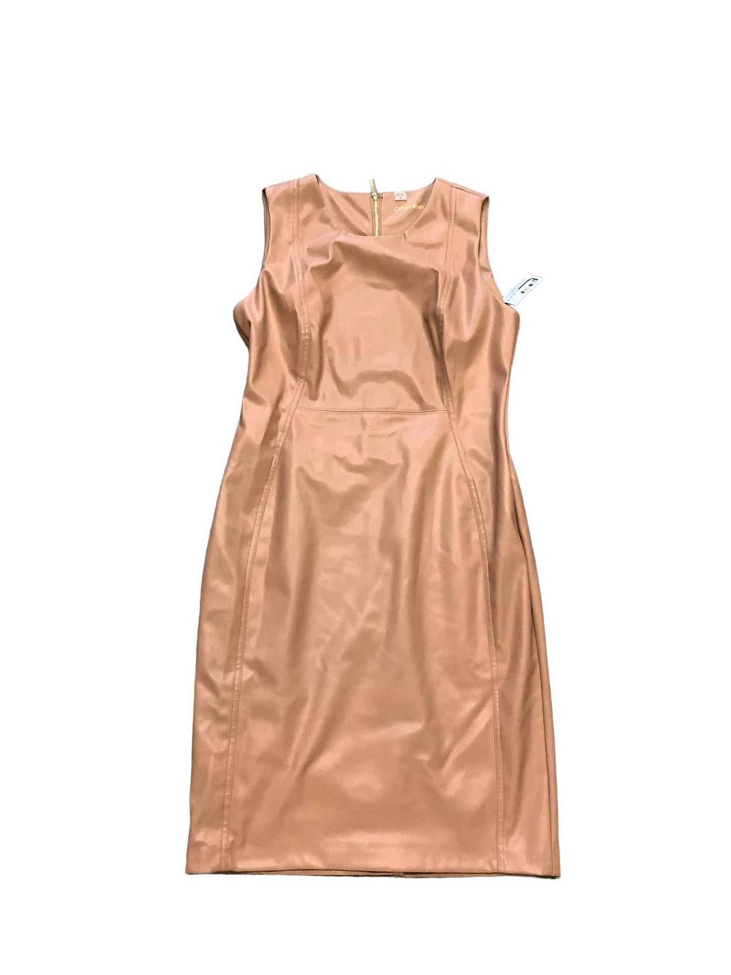 Tan Dress Party Midi Calvin Klein, Size 10
