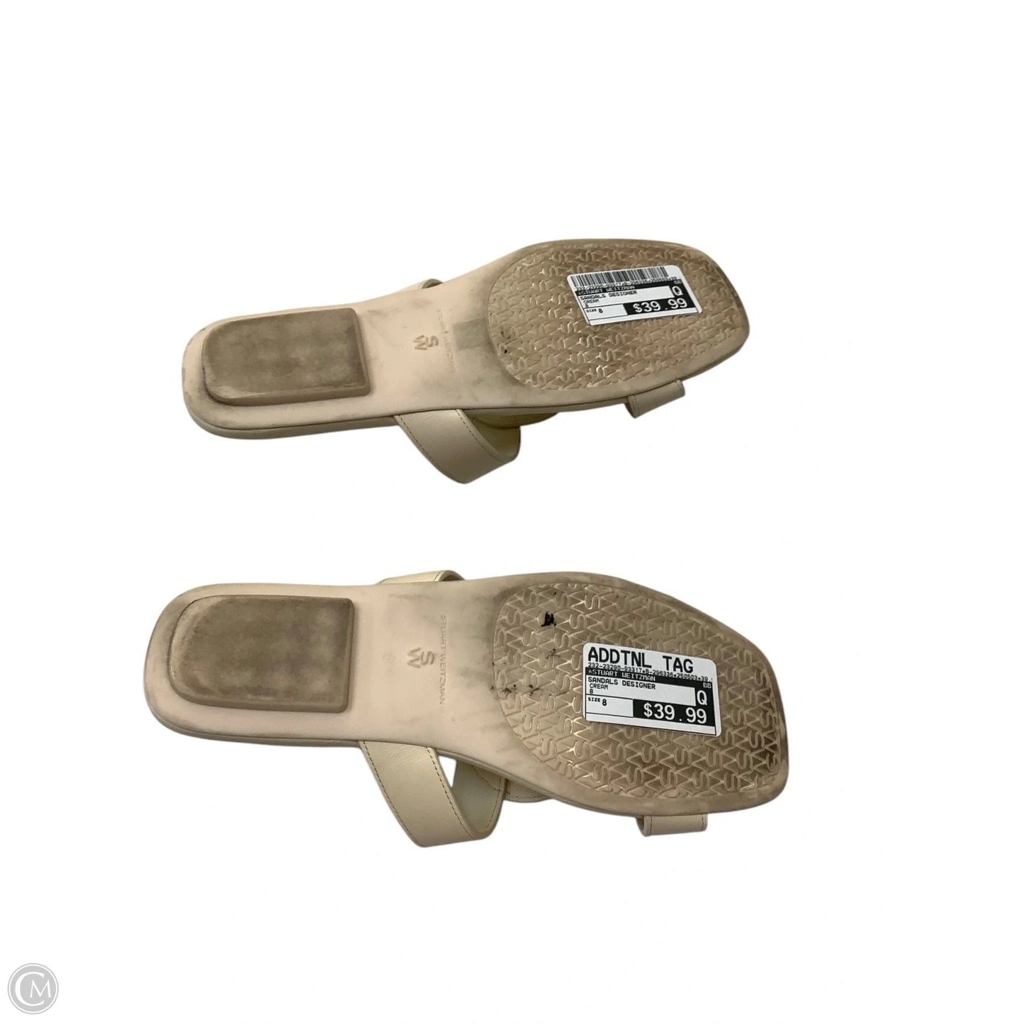 Sandals Designer By Stuart Weitzman In Cream, Size: 8