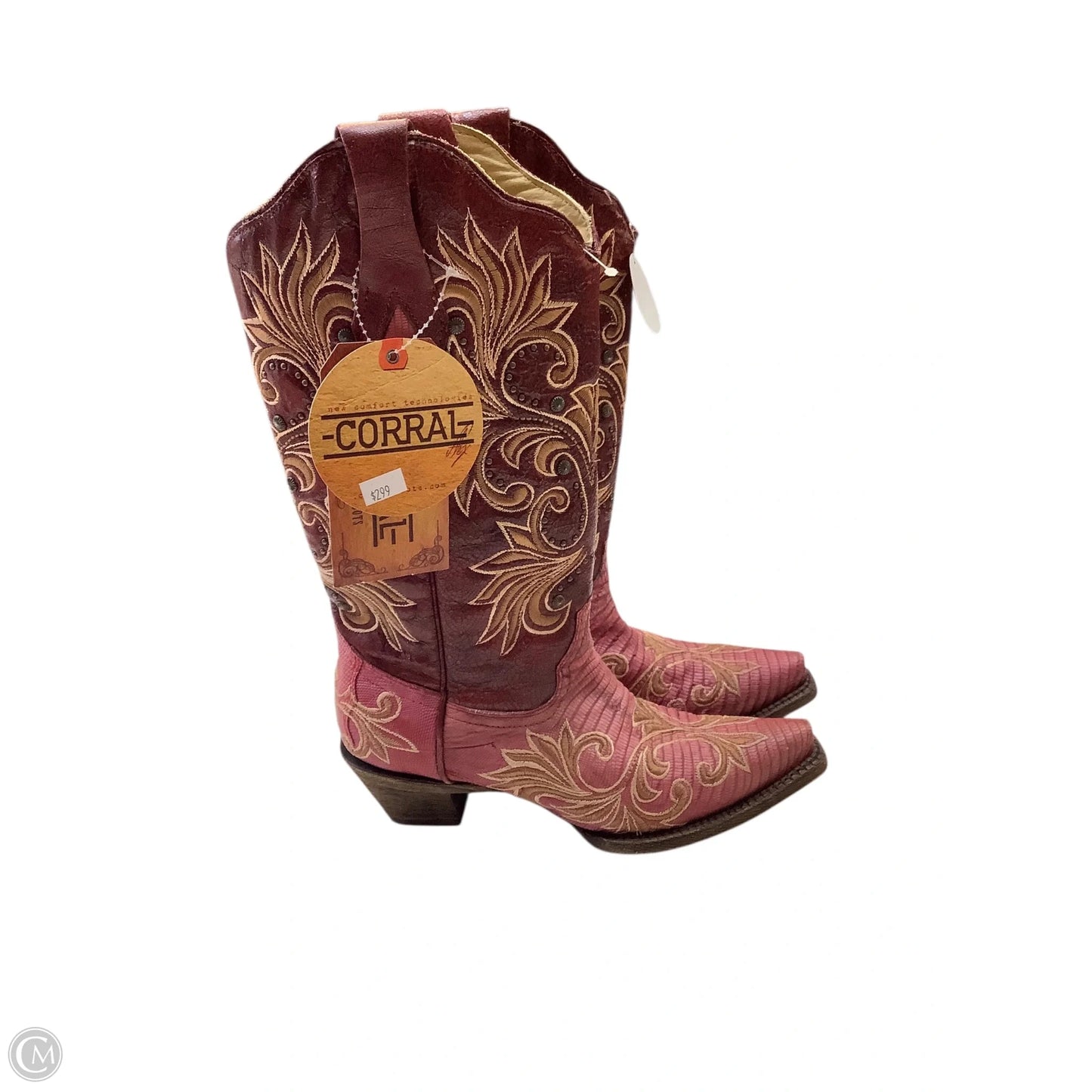 Boots Western By Corral In Pink & Red, Size: 7.5